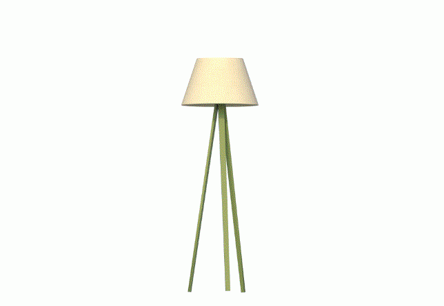Luminária de Chão Fox Lustres Clean Madeira 1L E27 1550X500mm 5421