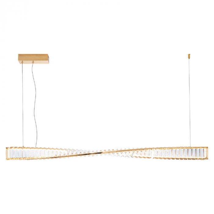 Pendente Casual Light Studioluce Lanciato Linear Dourado 20 watts 3000K 76x1200x36mm PD1767
