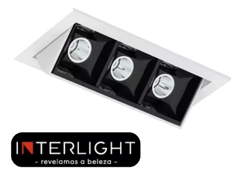 Luminária de Embutir Interlight Picco Home Orientável 7 watts IRC90 Bivolt 99x52x43mm 4582