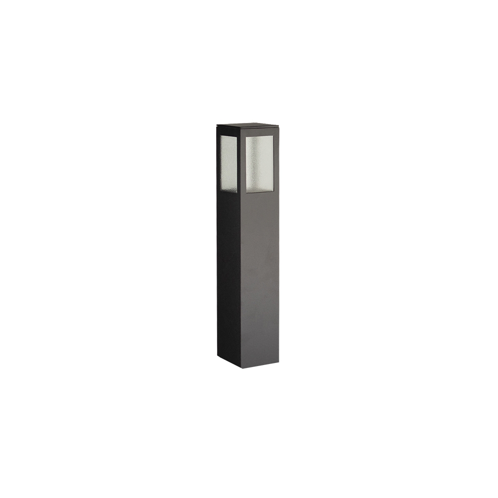Poste Balizador Germany Garten Alumínio e Vidro Pontilhado 1L E27 IP54 300mm 14110100