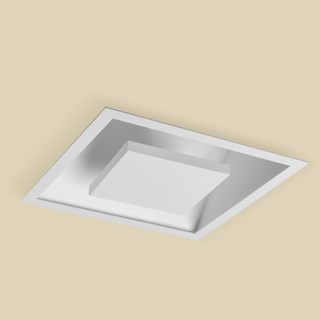 Rebatedor Embutido Belly Iluminação Luz Indireta 2L E27/4L G9 400x400mm E-110/40