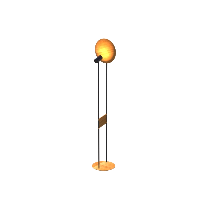 Luminária de Chão Fox Lustres Clean Madeira 1L Dicroica MR16 1600x300x300mm 5424