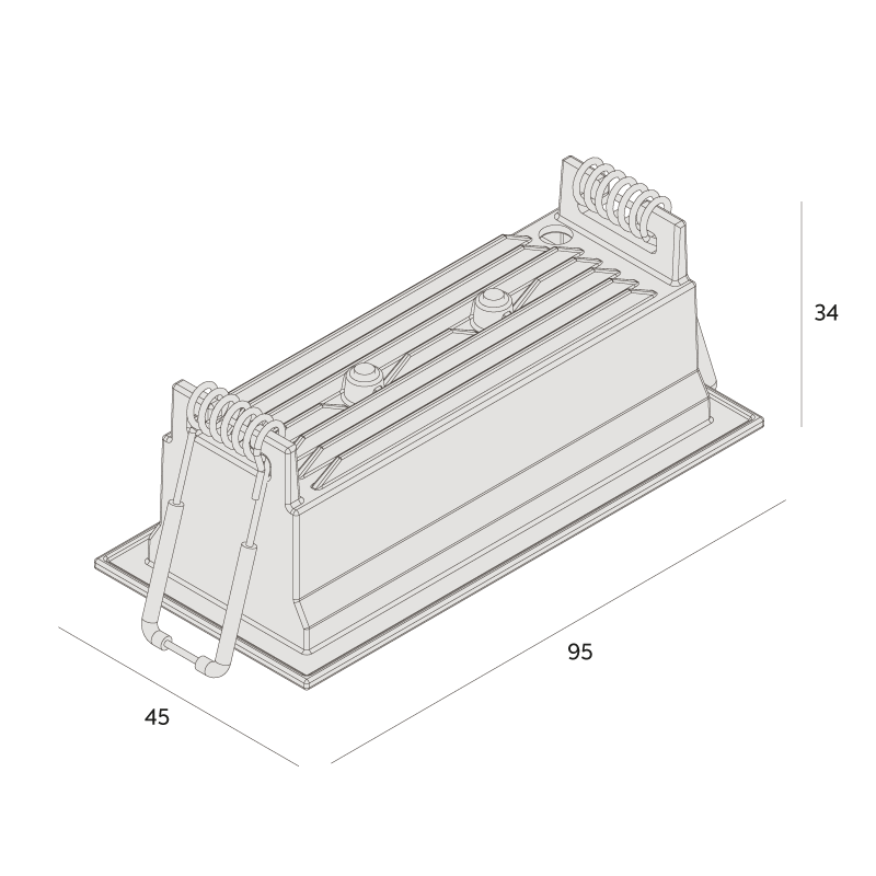 Luminária de Embutir Interlight Picco Pro 7 watts IRC95 Bivolt 95x45x34mm 4492