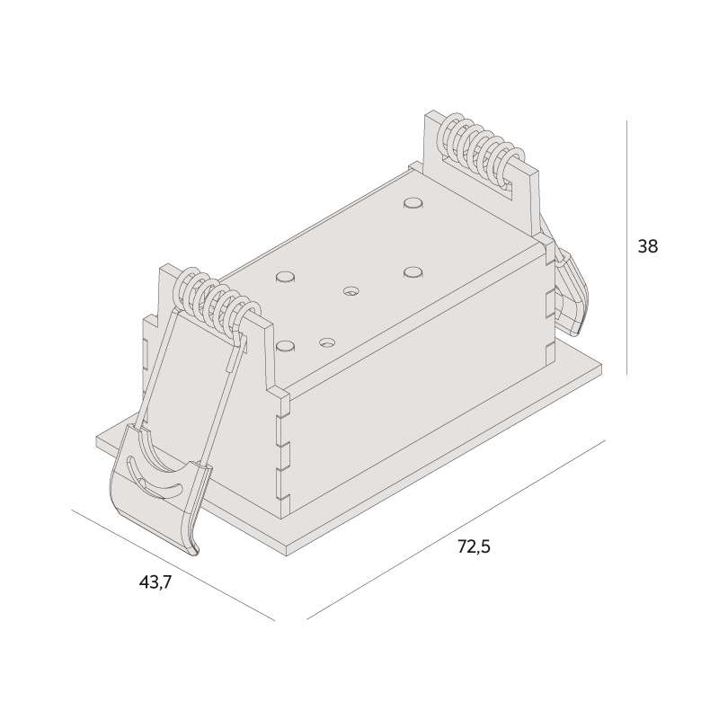 Luminária de Embutir Interlight Picco 5 watts IRC90 Bivolt 73x44x38mm 4892