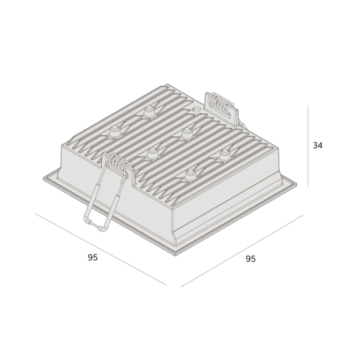 Luminária de Embutir Interlight Picco 21 watts IRC90 Bivolt 102x94x34mm 4994