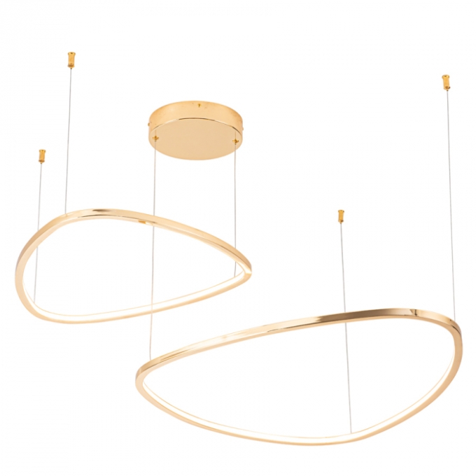 Pendente Casual Light Studioluce Bert Dourado 72 watts 3000K Ø800x15mm PD1735DO