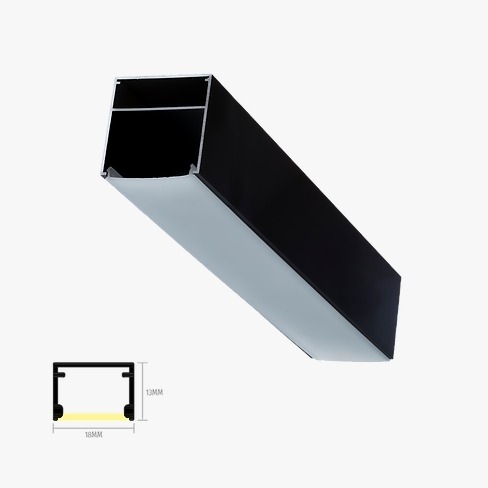Perfil Sobrepor Sob Medida Belly Iluminação 50x50mm Difusor Acrílico Branco Fosco (Somente Perfil) PSM/