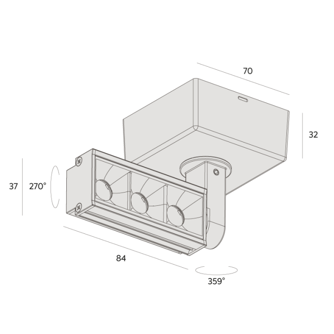 Projetor de Sobrepor Interlight Picco 7 watts IRC95 Bivolt 84x37mm 2283