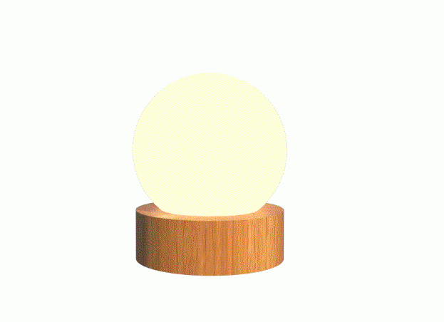 Abajur Fox Lustres Orb Madeira 1L G9 Ø150x180mm 5325