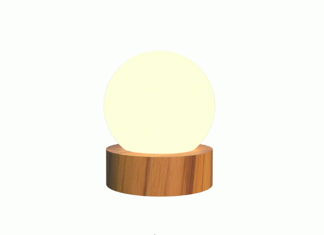 Abajur Fox Lustres Orb Madeira 1L G9 Ø150x180mm 5325