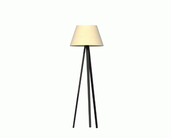 Luminária de Chão Fox Lustres Clean Madeira 1L E27 1550X500mm 5421