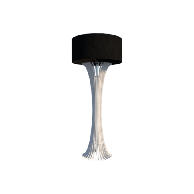 Luminária de Chão Fox Lustres Ripada Madeira 1L E27 1600x600mm 5405