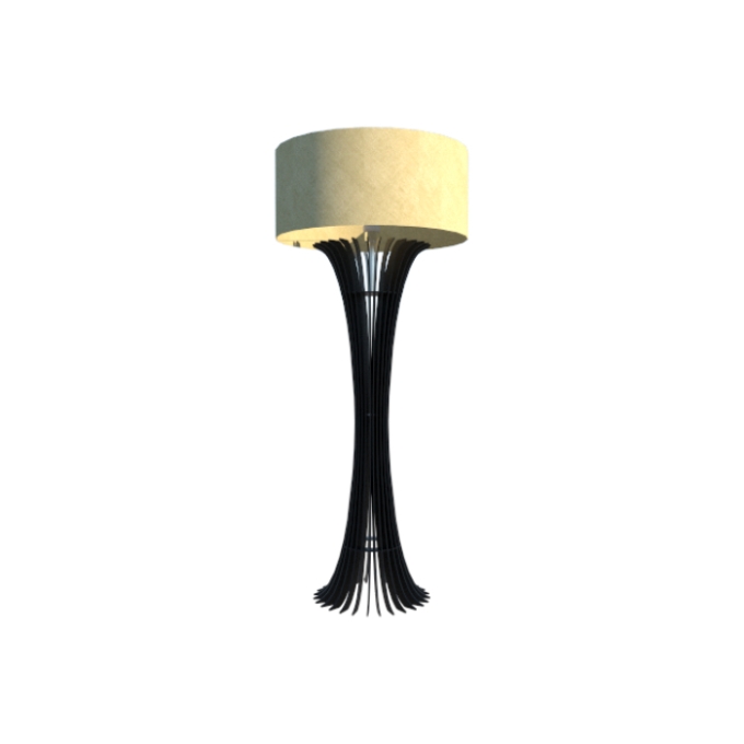 Luminária de Chão Fox Lustres Ripada Madeira 1L E27 1600x600mm 5402