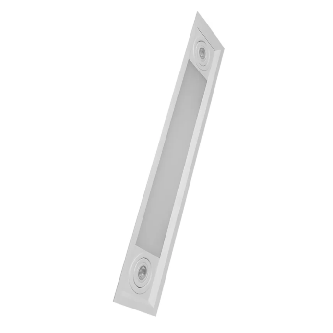 Luminária Retangular Embutir Slim Recuada Belly Iluminação 2L T8 600mm + 2L PAR 20 L-650/1