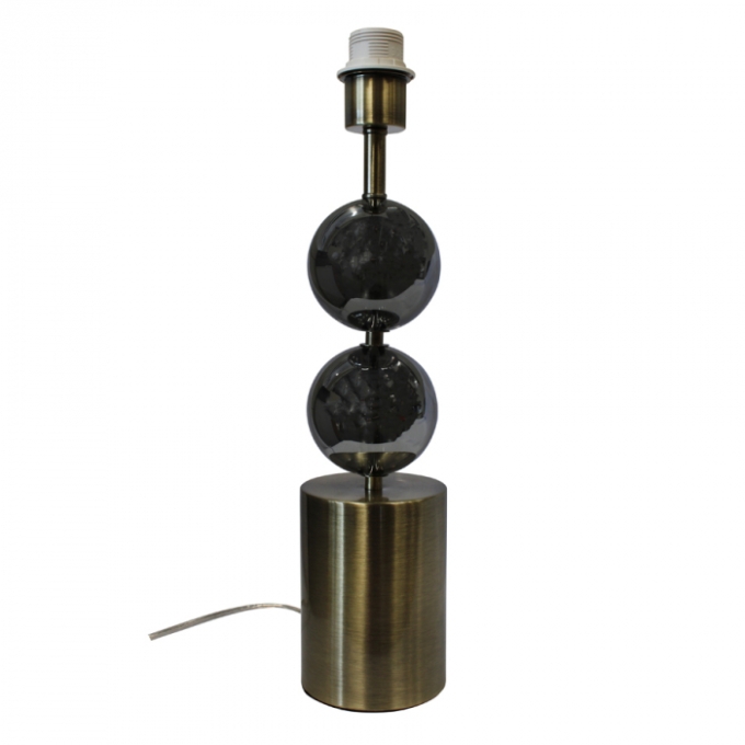 Base de Abajur Casual Light Studioluce Metal Preto e Dourado ﻿1L E27 280x120x320mm BA007