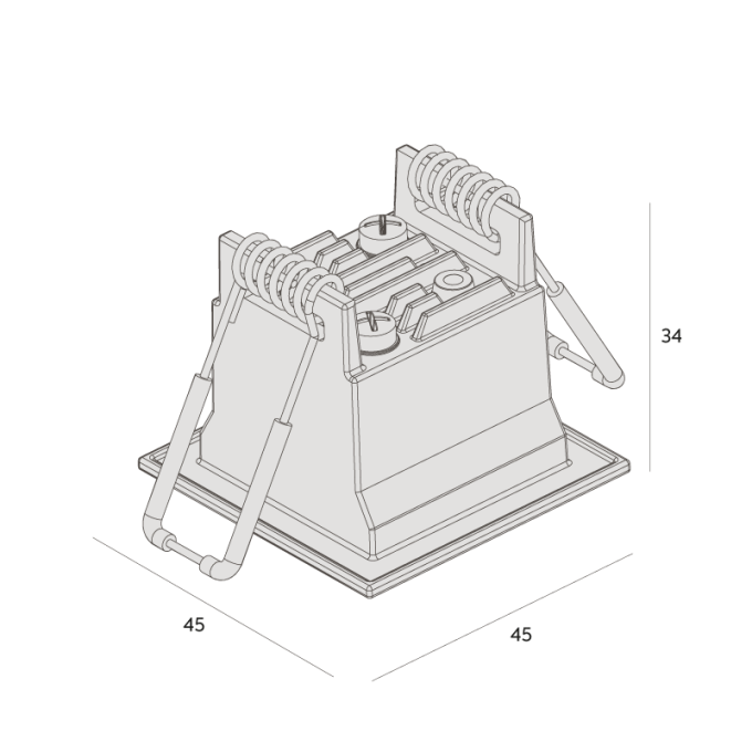 Luminária de Embutir Interlight Picco Pro 4 watts IRC95 Bivolt 45x45x34mm 4470