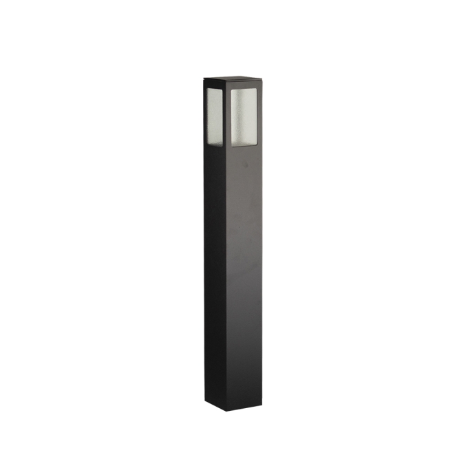 Poste Balizador Germany Garten Alumínio e Vidro Pontilhado 1L E27 IP54 500mm 14100100