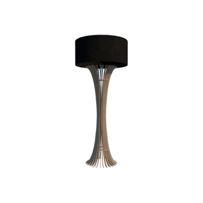 Luminária de Chão Fox Lustres Ripada Madeira 1L E27 1600x600mm 5405