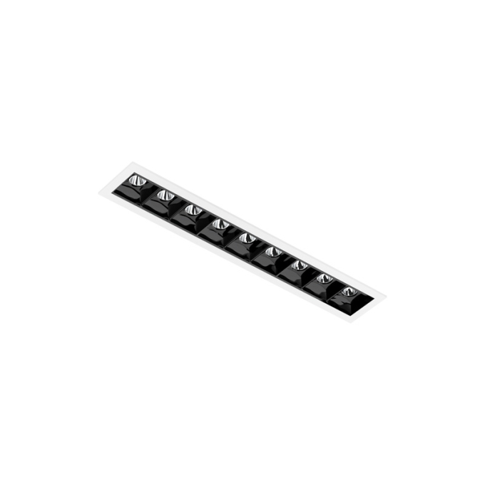Luminária de Embutir Interlight Picco 20 watts IRC90 Bivolt 252x44x38mm 4899