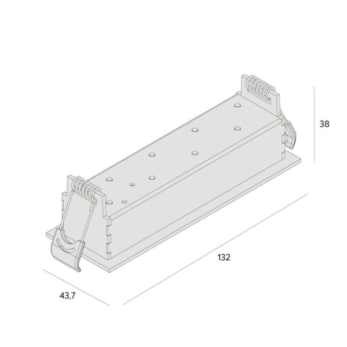 Luminária de Embutir Interlight Picco 10 watts IRC90 Bivolt 132x44x38mm 4894