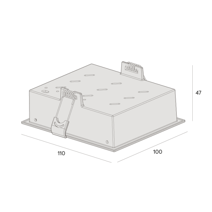 Luminária de Embutir Interlight Picco Pro Orientável 20 watts IRC95 Bivolt 110x100x47mm 4599