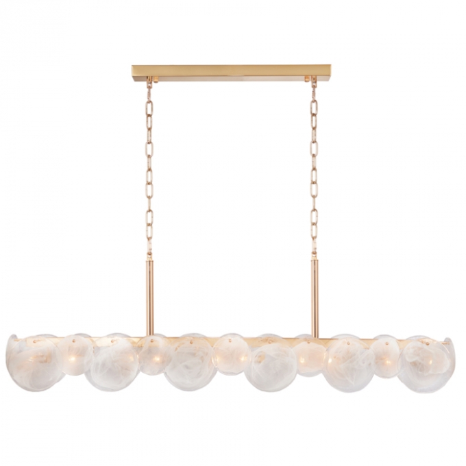 Pendente Casual Light Studioluce Shell Vidro e Metal Dourado 10L G9 1200mm PD1698