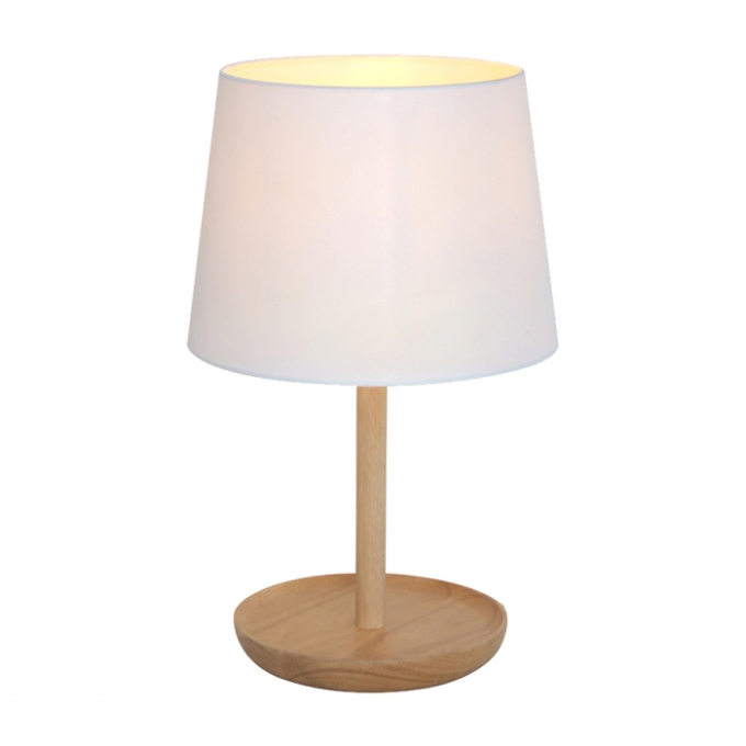 Abajur Casual Light Poti Madeira 1L E27 490xØ300mm AB1855MD