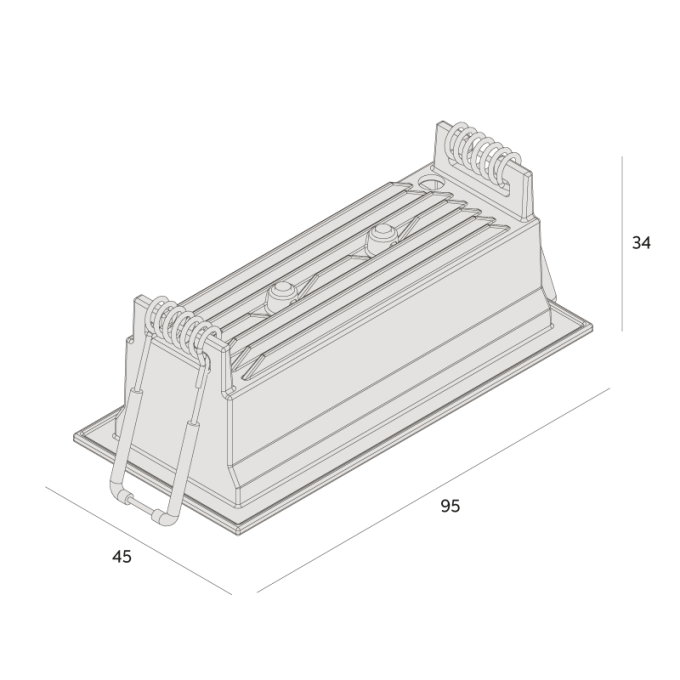 Luminária de Embutir Interlight Picco Pro 7 watts IRC95 Bivolt 95x45x34mm 4492