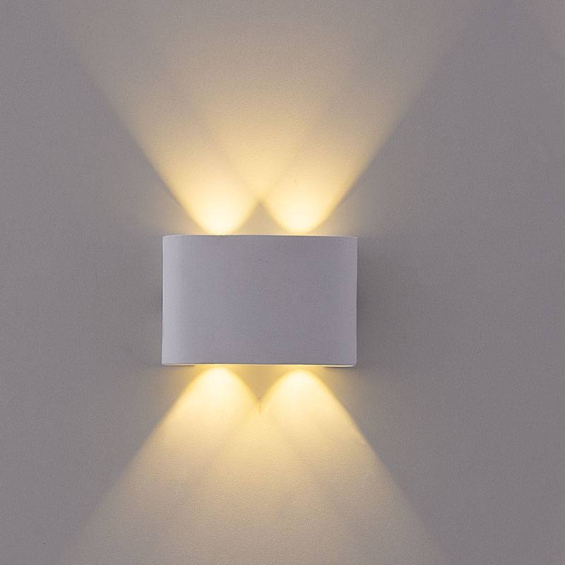 Arandela Nordecor Ranne Facho Duplo Branca 12 watts 3000K IP65 Bivolt 80x125x30mm 2214