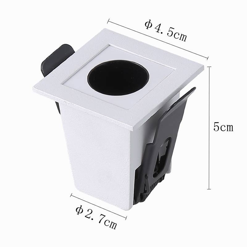 Embutido Nordecor Downlight Powerus Branco e Preto 2 watts 3000K IRC90 15° Bivolt 46x46x52mm 6427