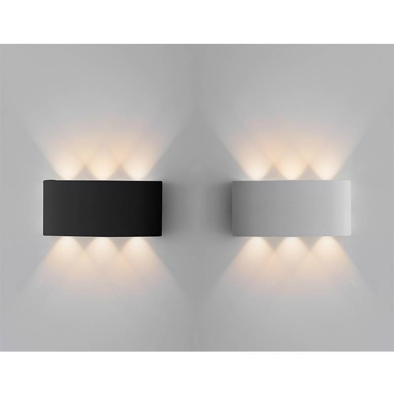 Arandela Nordecor Ranne Facho Duplo Preta 18 watts 3000K IP65 Bivolt 80x165x40mm 2337