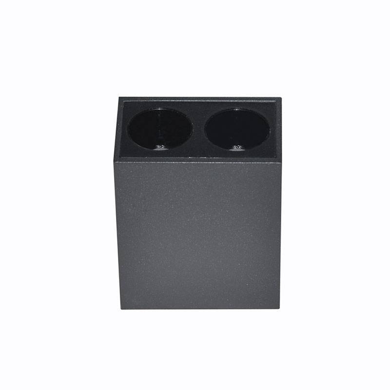  Spot Sobrepor Nordecor Downlight Powerus 2 Focos 4 watts 3000K Preto IRC90 35° Bivolt 55x36x70mm 6398