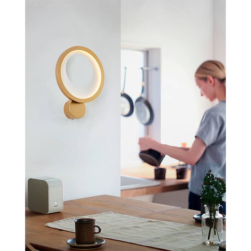 Arandela Nordecor Zahal 15 watts 3000K Dourado Bivolt 310x225mm 2509