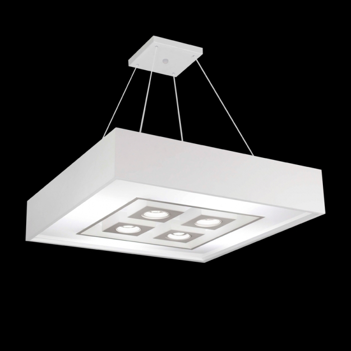 Pendente Usina Focus 8L E27 + 4L MR16 600X600X120mm 4551/63