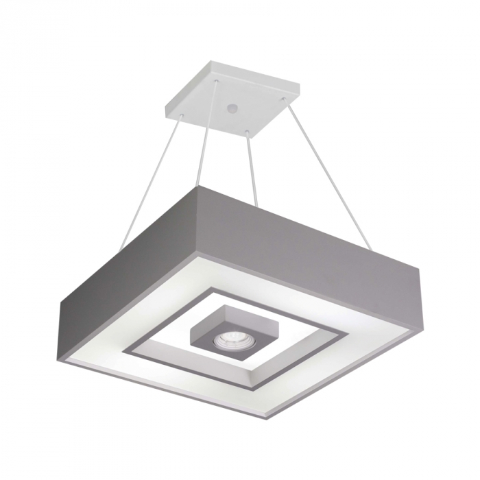 Pendente Usina Focus 4L E27 + 1L MR16 380X380X120mm 4551/38