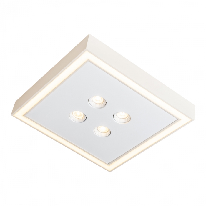 Plafon Usina Premium Pro 4L MR16 + Led 36,6 watts 430x430x80mm 19256/42LED3