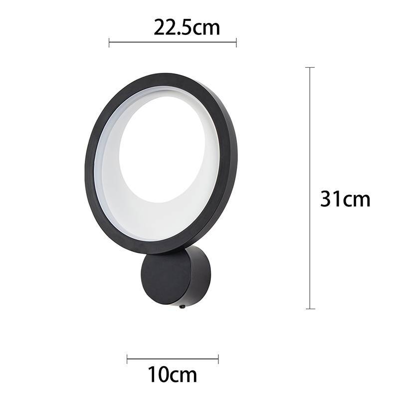 Arandela Nordecor Zahal 15 watts 3000K Preto Bivolt 310x225mm 2510