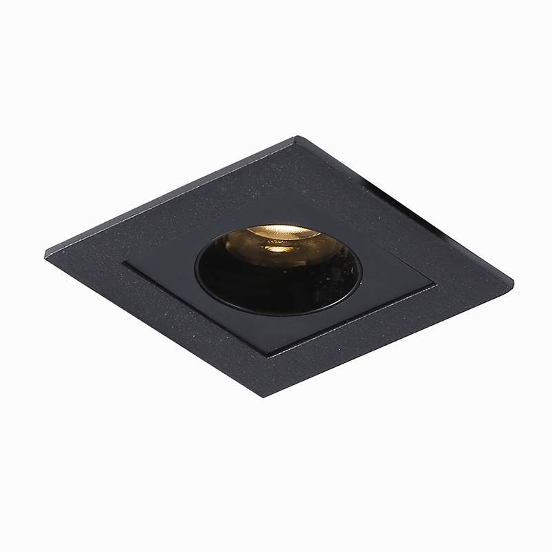 Embutido Nordecor Downlight Powerus Preto 2 watts 3000K IRC90 38° Bivolt 46x46x52mm 6370