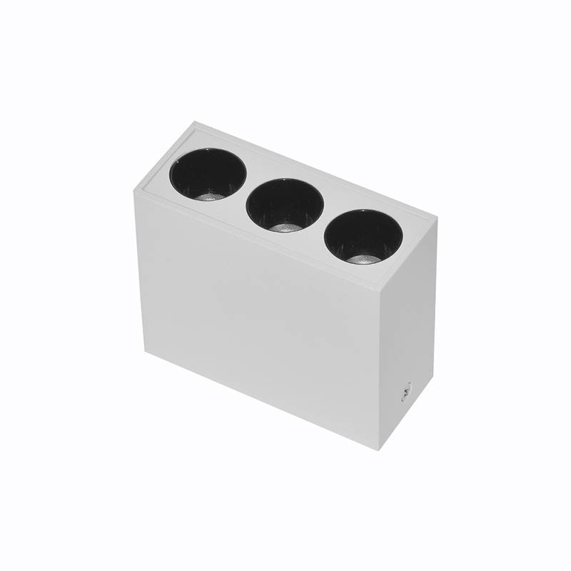  Spot Sobrepor Nordecor Downlight Powerus 3 Focos 6 watts 3000K Branco e Preto IRC90 38° Bivolt 84x36x70mm 6399