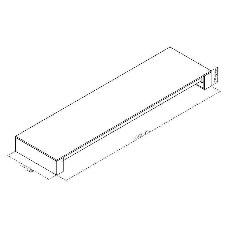 Arandela Nordecor Yeni Branca 700mm 20 watts 3000K IP65 Bivolt 700x80x25mm 2803