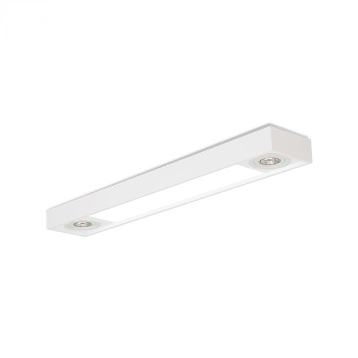 Plafon Usina Tropical Slim 4L T8 600mm + 2L Dicróica MR16 150X900X85mm 4715/90FDC