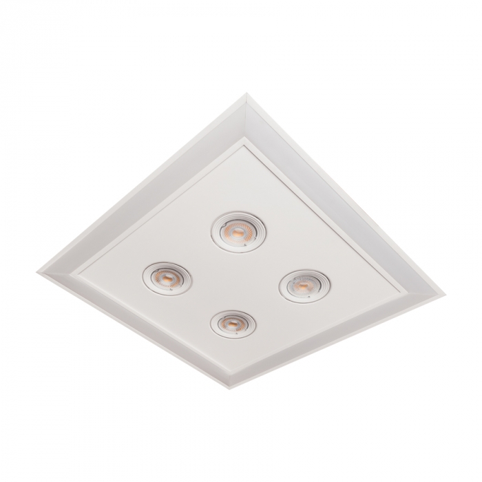 Embutido Usina Scala Pro 4L AR70 + Led 49,2 watts 620x620x90mm 19233/62LED3