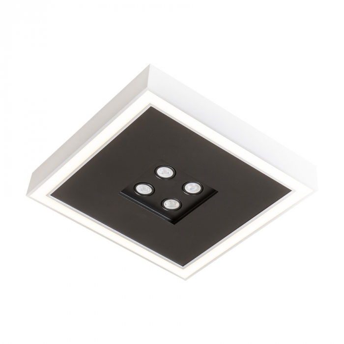 Plafon Bore Pro Usina 4L MR16 + Led 49,2 watts 620x620x80mm 19205/62LED