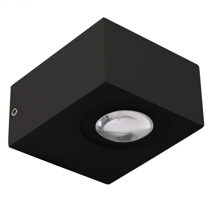 Arandela Nordecor Foluí Preto Retangular Facho Duplo 6 watts 3000K IP65 Bivolt 53x70x83mm 2004