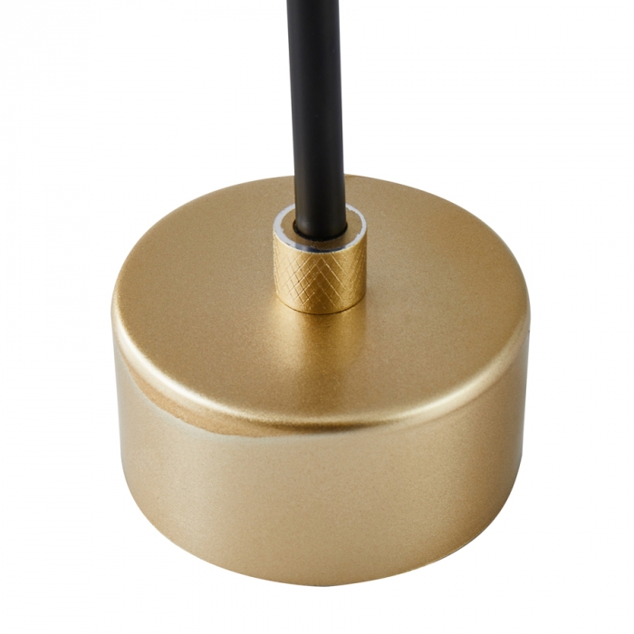 Abajur de Mesa Nordecor Teas Dourado Fosco e Preto1L G9+1L Dicroica MR16 IP20 Ø100x430mm 2474