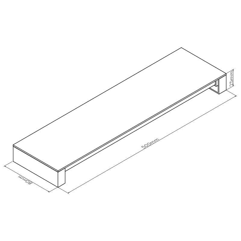 Arandela Nordecor Yeni Branca 500mm 12 watts 3000K IP65 Bivolt 500x80x25mm 2801