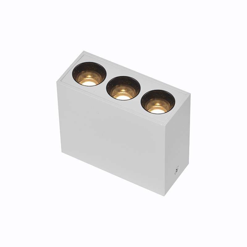  Spot Sobrepor Nordecor Downlight Powerus 3 Focos 6 watts 3000K Branco e Preto IRC90 38° Bivolt 84x36x70mm 6399