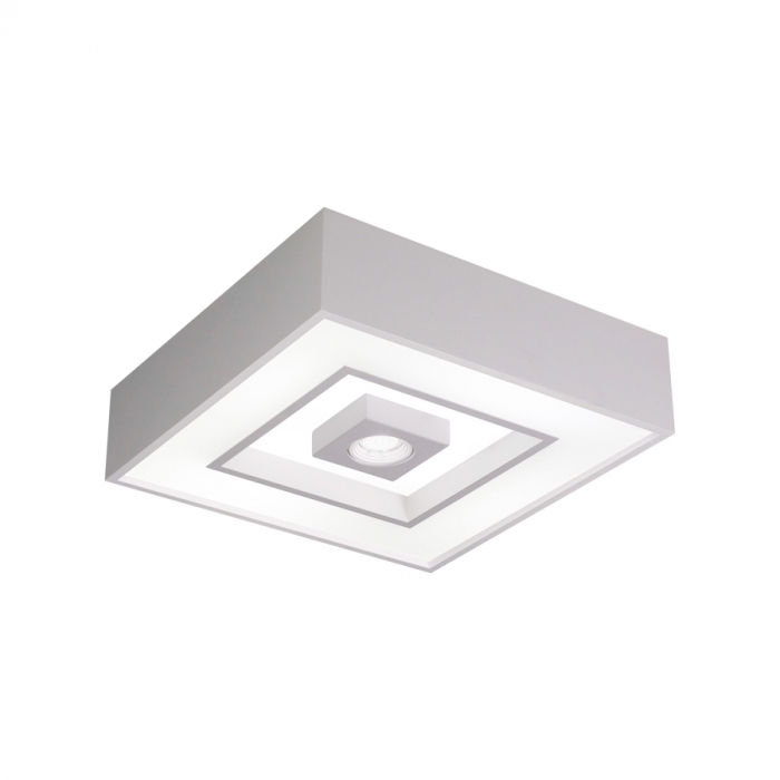 Plafon Usina Focus 4L E27 + 1L MR16 380X380X120mm 4550/38