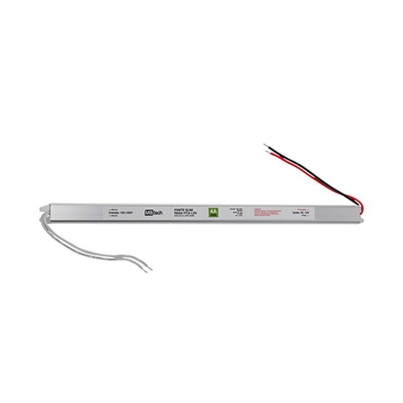 Fonte 24V Slim Nordecor 2A 48 watts IP20  312x18x18mm (Ultra Fina) 7068