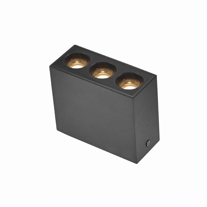  Spot Sobrepor Nordecor Downlight Powerus 3 Focos 6 watts 3000K Preto IRC90 38° Bivolt 84x36x70mm 6400